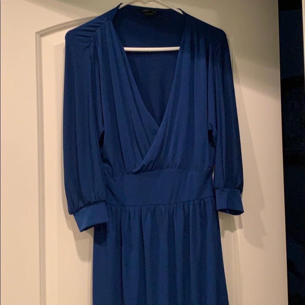 Gathered drop waist dress